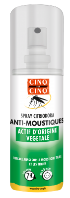 Cinq Sur Cinq Spray Citriodora Anti-Moustiques Actif D'Origine